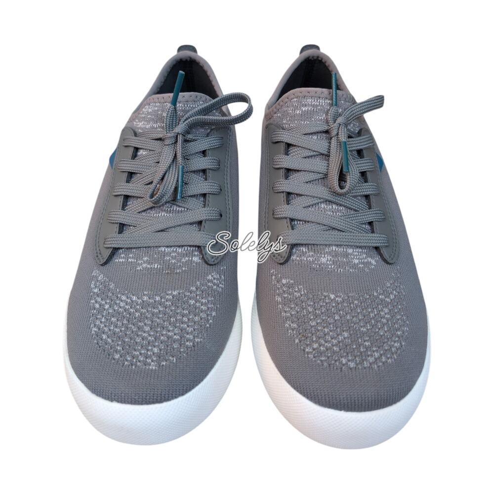 Vessi Weekend Classic Women 8 Concrete Grey White Waterproof Walking Travel Shoe
